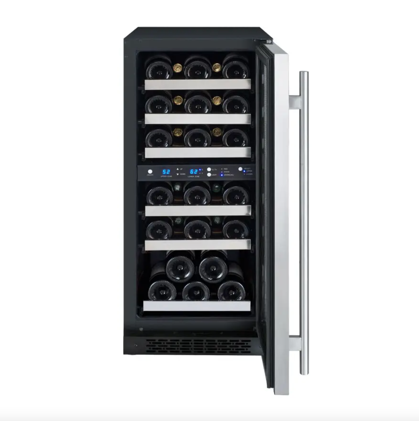 Allavino 15" Wide FlexCount II Tru-Vino 30 Bottle Dual Zone Wine Refrigerator