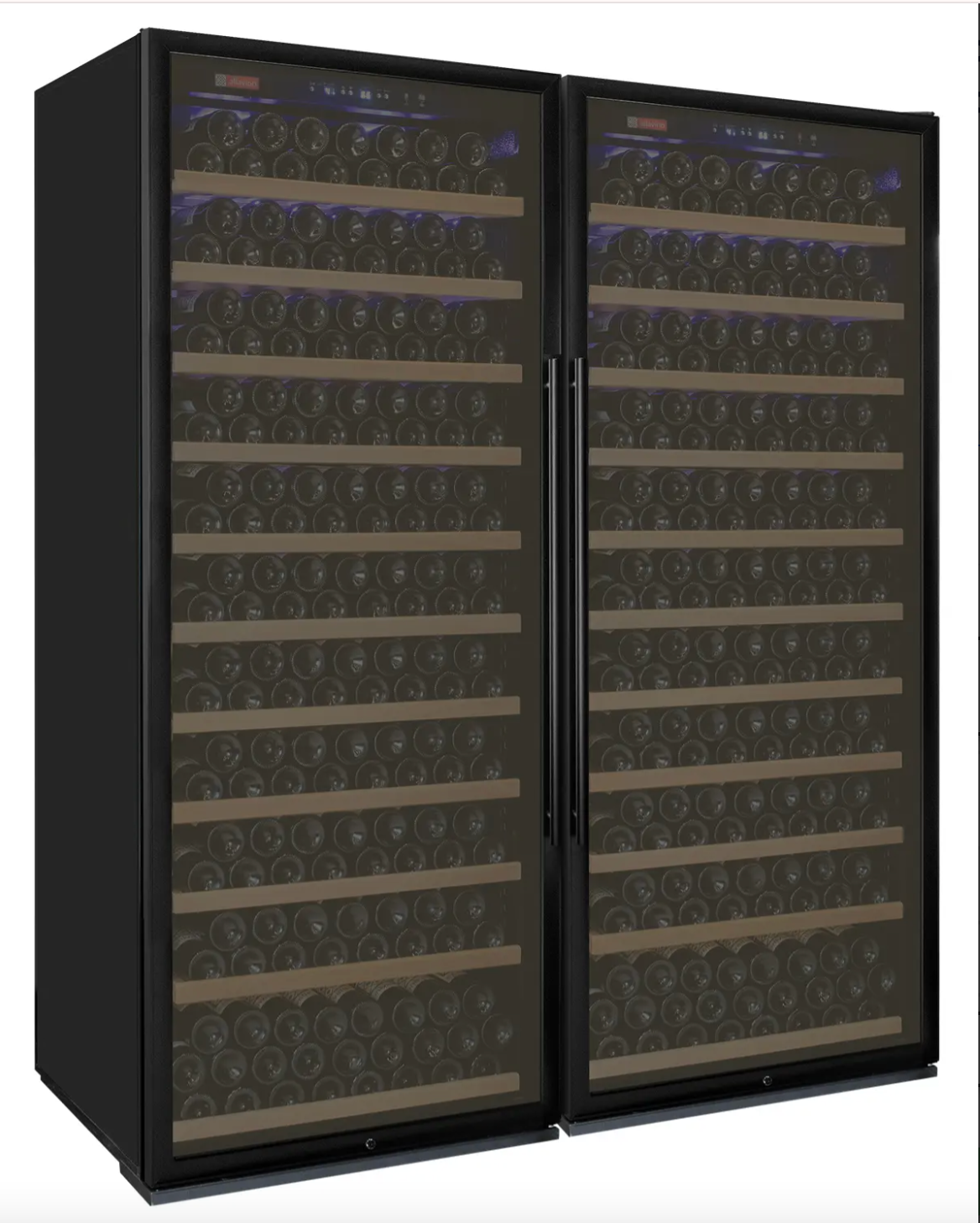 Allavino Vite Series 554 Bottle Tall Dual Zone Side-by-Side Wine Refrigerators with Stainless Steel Doors