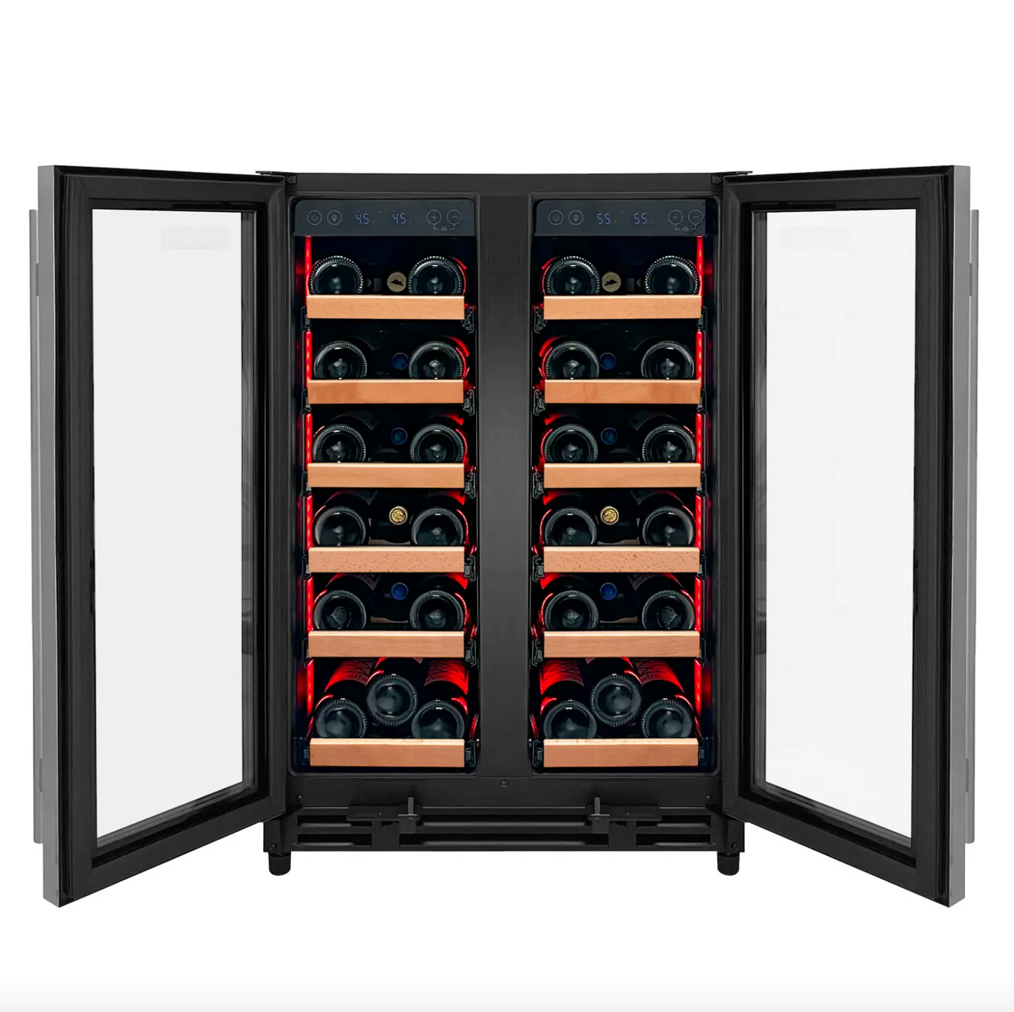 Allavino Reserva Series 36 Bottle Dual Zone Wine Refrigerator with Stainless Steel French Doors