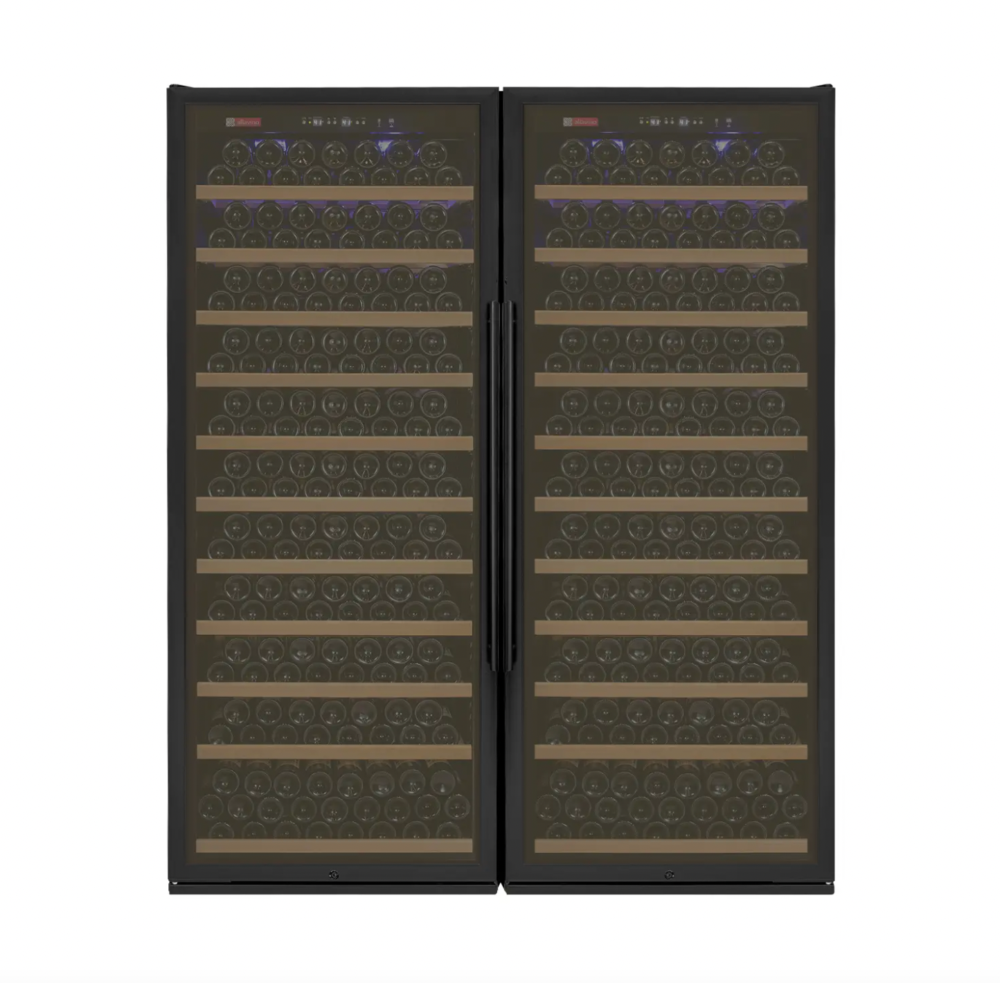Allavino Vite Series 554 Bottle Tall Dual Zone Side-by-Side Wine Refrigerators with Stainless Steel Doors