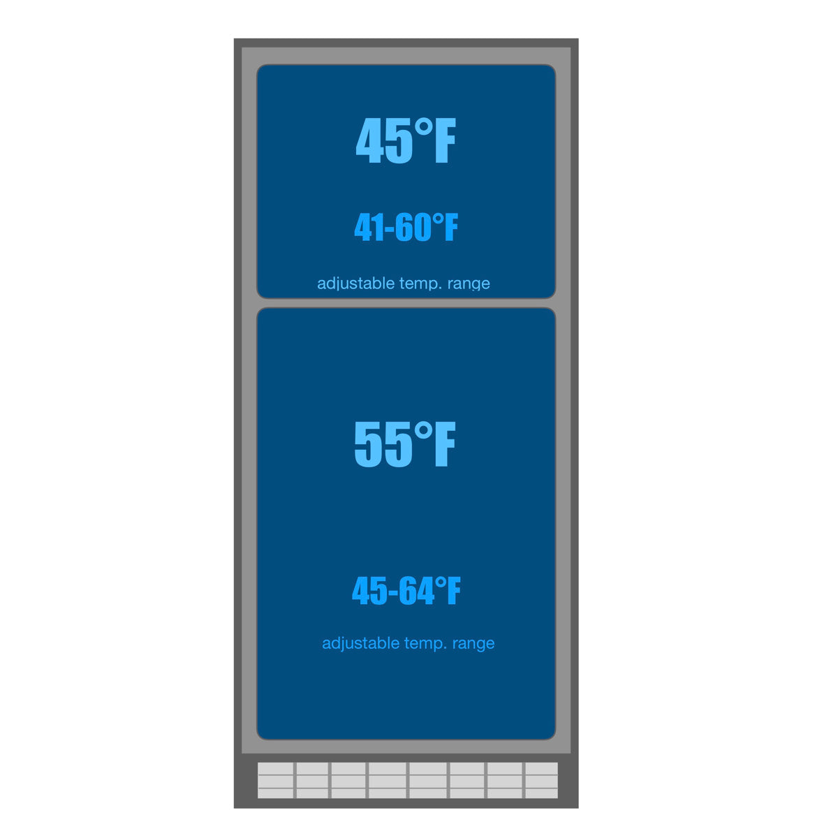 72 Inch (6 foot) Wine Refrigerator with a stainless steal finish