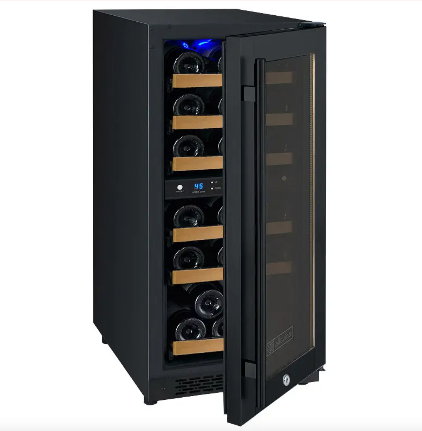 Allavino 15" Wide FlexCount II Tru-Vino 30 Bottle Dual Zone Wine Refrigerator