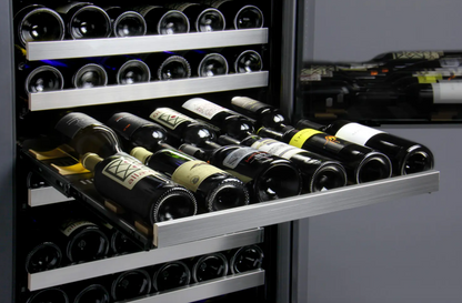 Allavino FlexCount Series 256 Bottle Dual Zone Semi-Tall Side-by-Side Wine Refrigerators with Stainless Steel Doors
