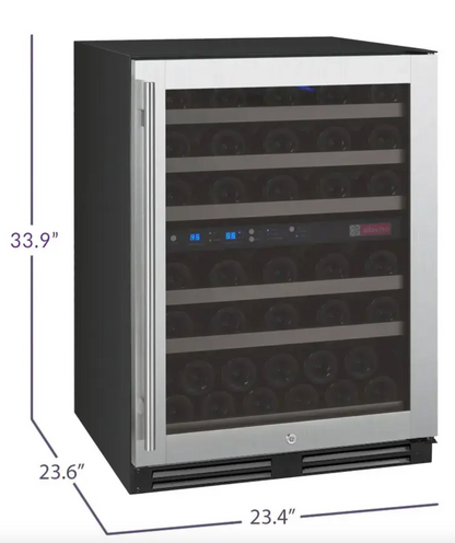 Allavino FlexCount Series 56 Bottle Dual Zone Built-In Wine Refrigerator- Right Hinge