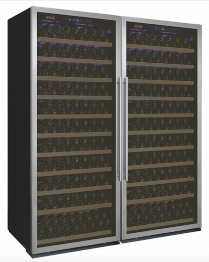 Allavino Vite Series 554 Bottle Tall Dual Zone Side-by-Side Wine Refrigerators with Stainless Steel Doors