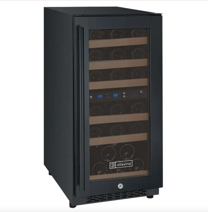 Allavino 15" Wide FlexCount II Tru-Vino 30 Bottle Dual Zone Wine Refrigerator