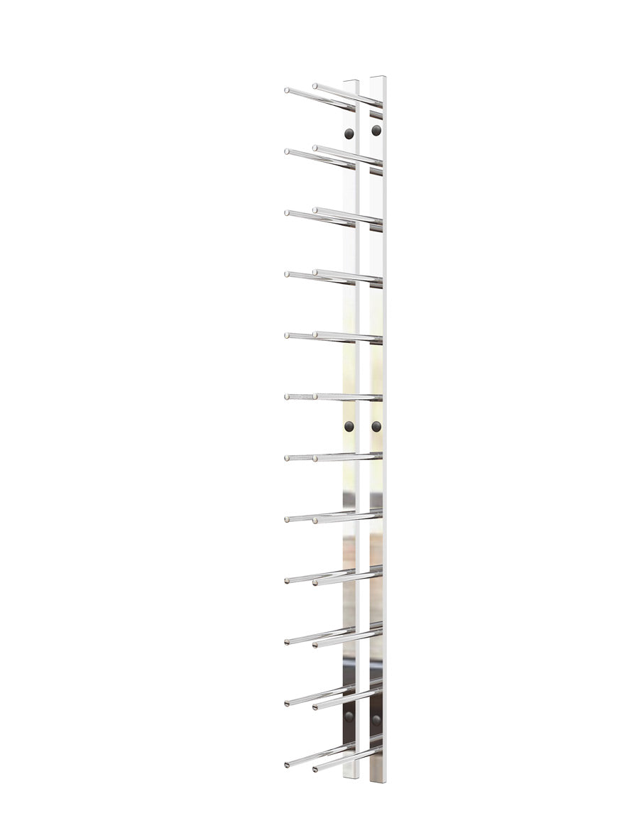 4FT Metal Wine Rack - Straight Wall Rails