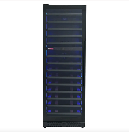 Allavino Reserva Series 67 Bottle Single Zone Shallow Built-in Wine Cooler Refrigerator with Black Glass Door