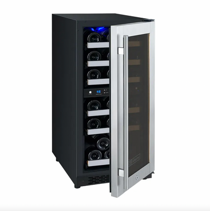Allavino 15" Wide FlexCount II Tru-Vino 30 Bottle Dual Zone Wine Refrigerator