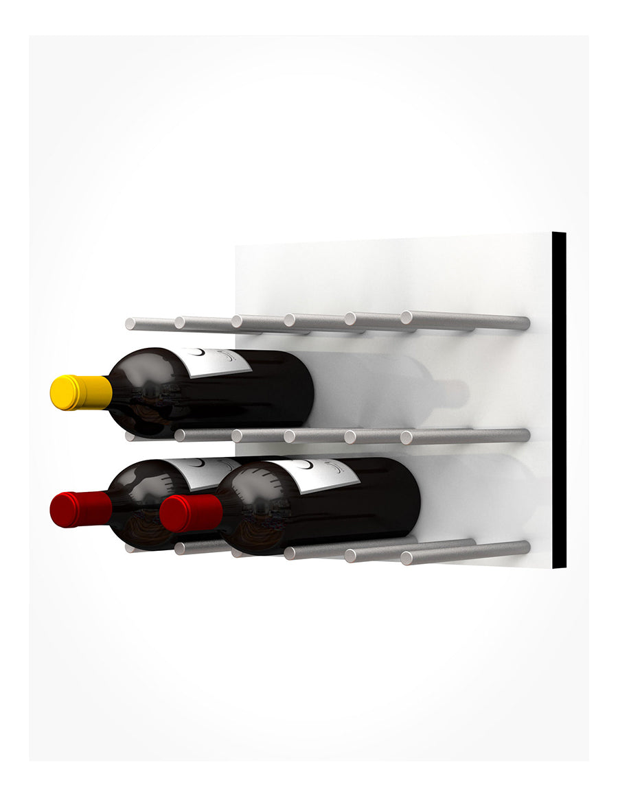 Fusion Panel Wine Rack—White Acrylic (9 Bottles)