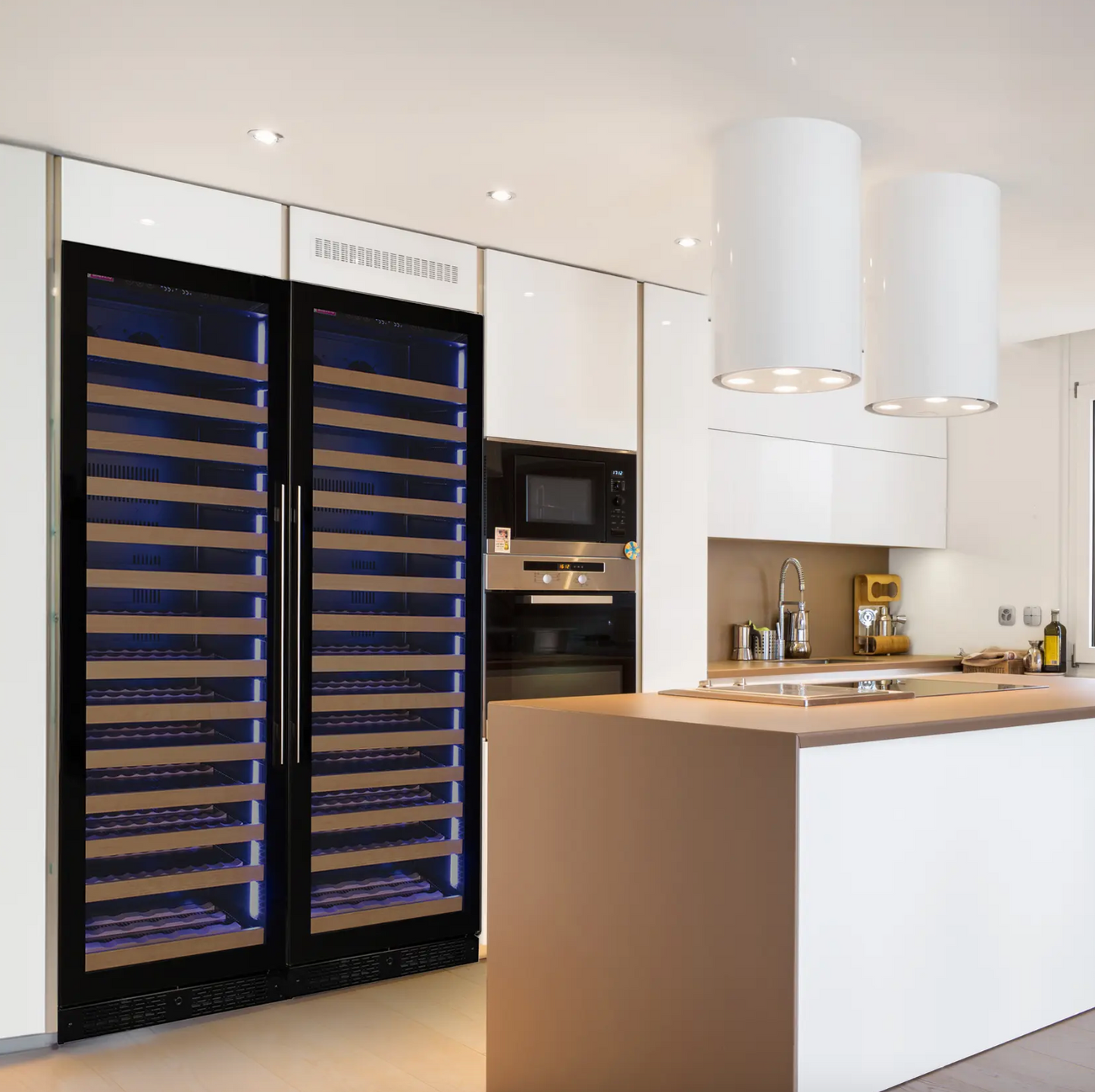 Allavino Reserva Series 326 Bottle 71" Tall Dual Zone Stainless Steel Side-by-Side Wine Refrigerator