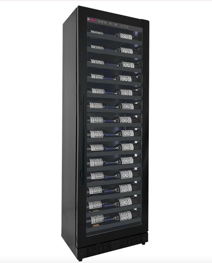 Allavino Reserva Series 67 Bottle Single Zone Shallow Built-in Wine Cooler Refrigerator with Black Glass Door