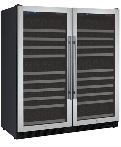 Allavino FlexCount Series 256 Bottle Dual Zone Semi-Tall Side-by-Side Wine Refrigerators with Stainless Steel Doors