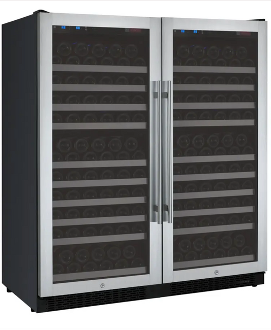 Allavino FlexCount Series 256 Bottle Dual Zone Semi-Tall Side-by-Side Wine Refrigerators with Stainless Steel Doors