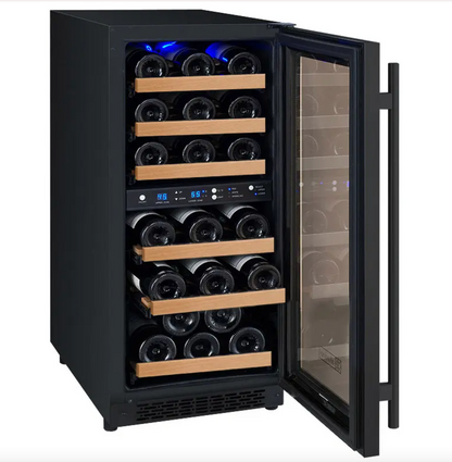 Allavino 15" Wide FlexCount II Tru-Vino 30 Bottle Dual Zone Wine Refrigerator