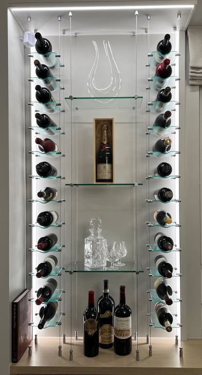 12 Bottle Float Cable Wine Racking Display Kit