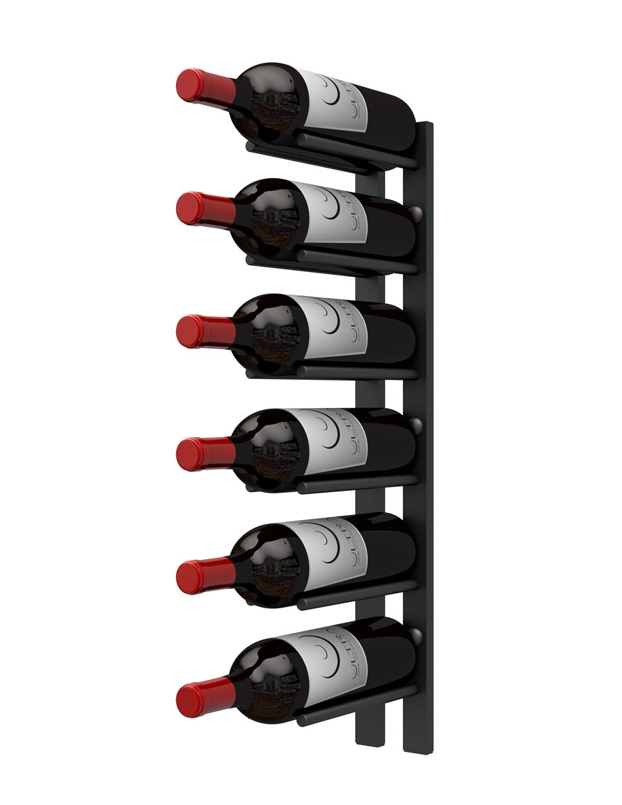 2FT Metal Wine Rack - Straight Wall Rails