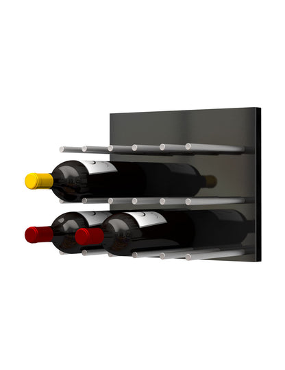 Fusion Panel Wine Rack—Black Acrylic (9 Bottles)