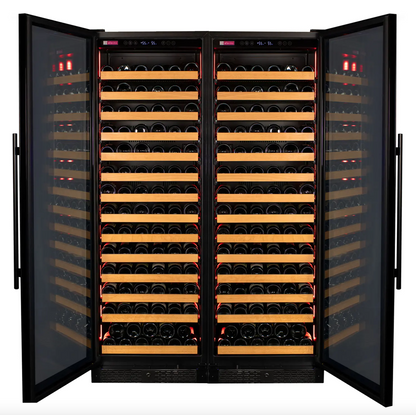 Allavino Reserva Series 326 Bottle 71" Tall Dual Zone Stainless Steel Side-by-Side Wine Refrigerator