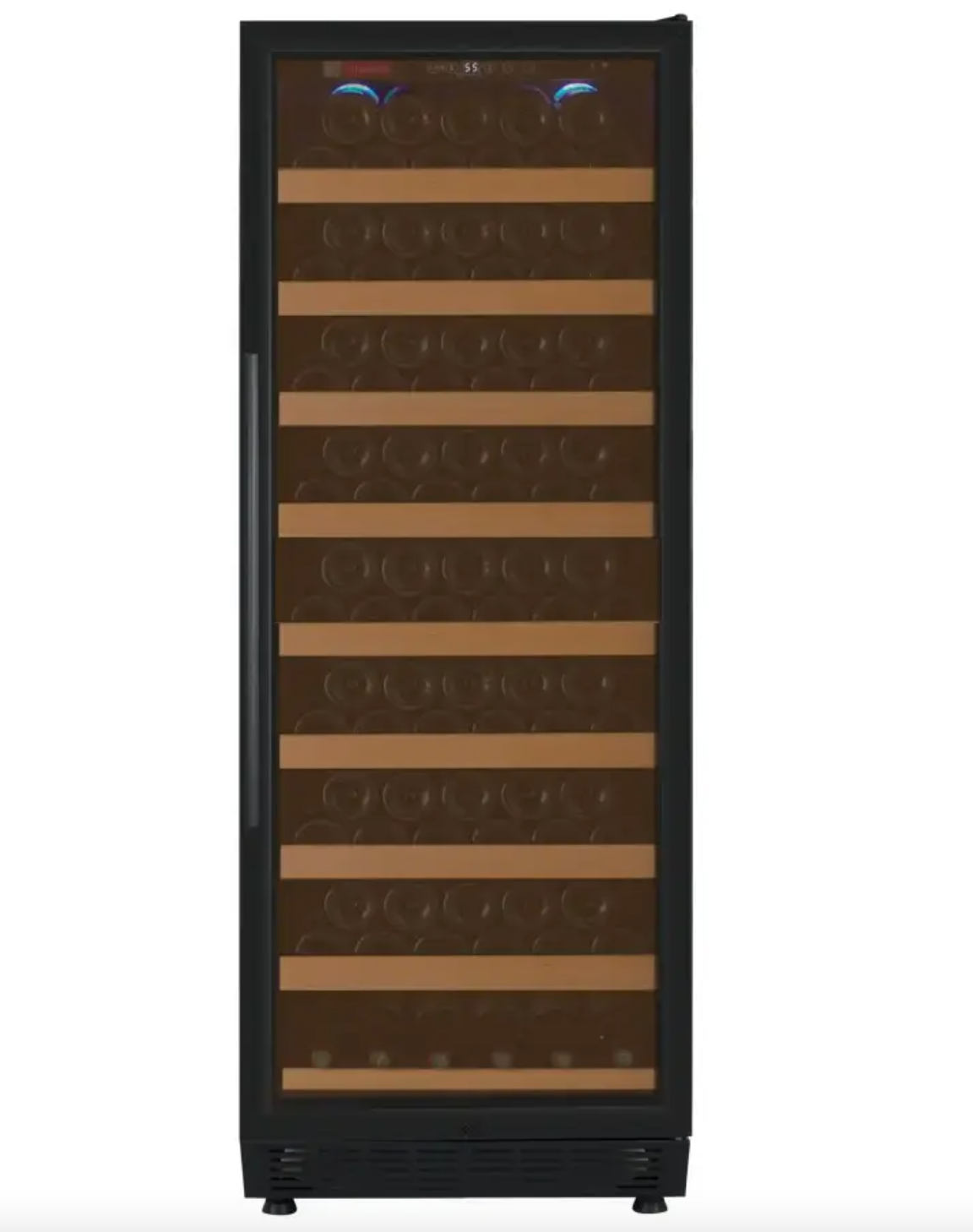 Allavino Vite Series 99 Bottle Single Zone Freestanding Wine Cooler Refrigerator with Black Door