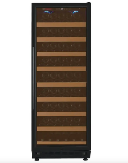 Allavino Vite Series 99 Bottle Single Zone Freestanding Wine Cooler Refrigerator with Black Door