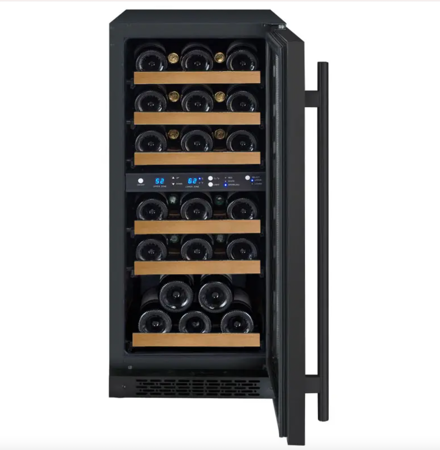 Allavino 15" Wide FlexCount II Tru-Vino 30 Bottle Dual Zone Wine Refrigerator