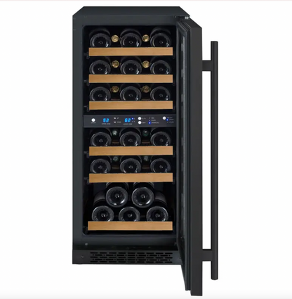 Allavino 15" Wide FlexCount II Tru-Vino 30 Bottle Dual Zone Wine Refrigerator