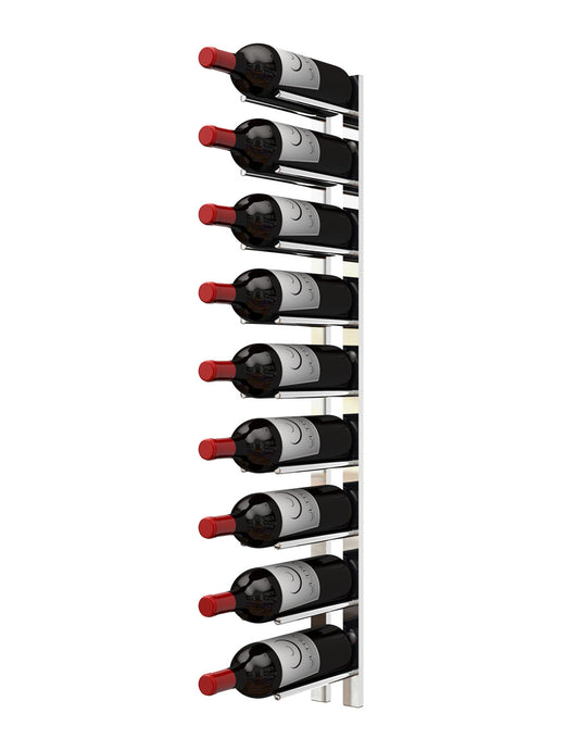 3FT Metal Wine Rack - Straight Wall Rails