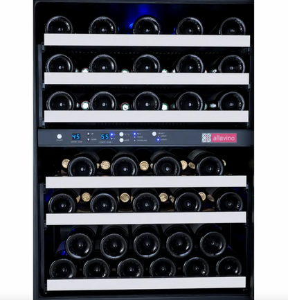 Allavino FlexCount Series 56 Bottle Dual Zone Built-In Wine Refrigerator- Right Hinge